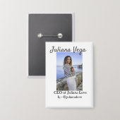 Chef der Geschäftsführerin, Chefin Instagram Handl Button (Vorderseite/Rückseite)