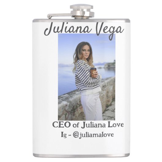 Chef der Geschäftsführerin, Chefin Instagram Handl Flachmann (Vorderseite)