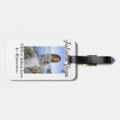 Chef der Geschäftsführerin, Chefin Instagram Handl Gepäckanhänger (Rückseite horizontal)