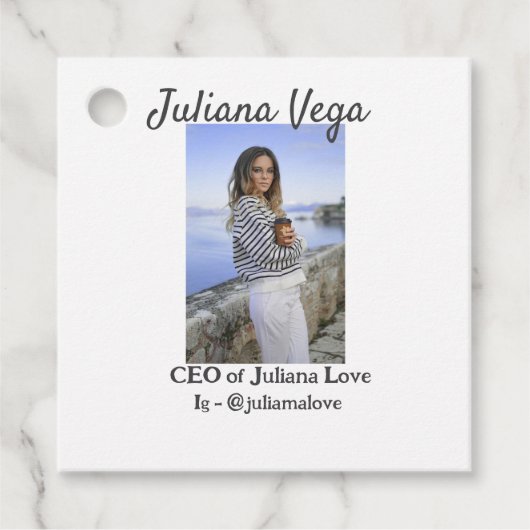 Chef der Geschäftsführerin, Chefin Instagram Handl Geschenkanhänger (Vorderseite)