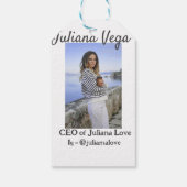 Chef der Geschäftsführerin, Chefin Instagram Handl Geschenkanhänger (Rückseite)