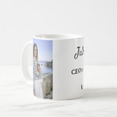 Chef der Geschäftsführerin, Chefin Instagram Handl Kaffeetasse (Vorderseite Links)