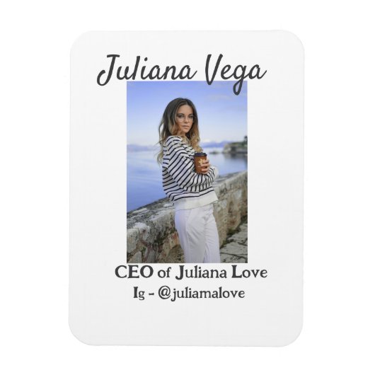 Chef der Geschäftsführerin, Chefin Instagram Handl Magnet (Vertikal)