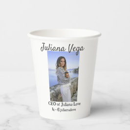 Chef der Geschäftsführerin, Chefin Instagram Handl Pappbecher