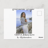 Chef der Geschäftsführerin, Chefin Instagram Handl Postkarte (Rückseite)