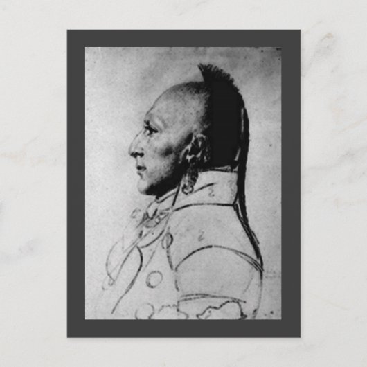 Chef der kleinen Osages Postkarte (Vorderseite)