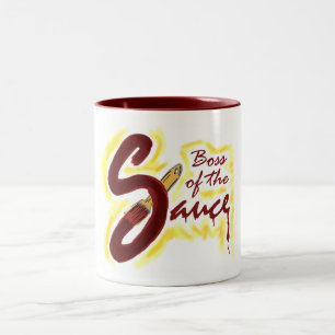 Chef der Soßegrill-Kaffee-Tasse Zweifarbige Tasse