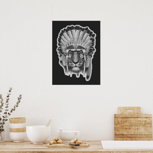 Chef des amerikanischen Tiger Poster (Küche)