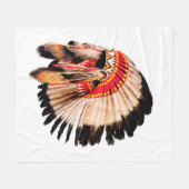 Chef des amerikanischen Ureinwohners (indischer Ch Fleecedecke (Vorderseite (Horizontal))