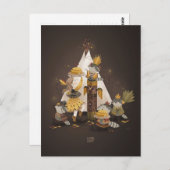 Chef des Gelbmais von Alexandra Dikaia Postkarte (Vorne/Hinten)