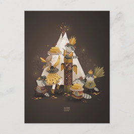 Chef des Gelbmais von Alexandra Dikaia Postkarte
