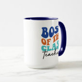 Chef des Klassenlehrers Wordart Tasse (VorderseiteRechts)