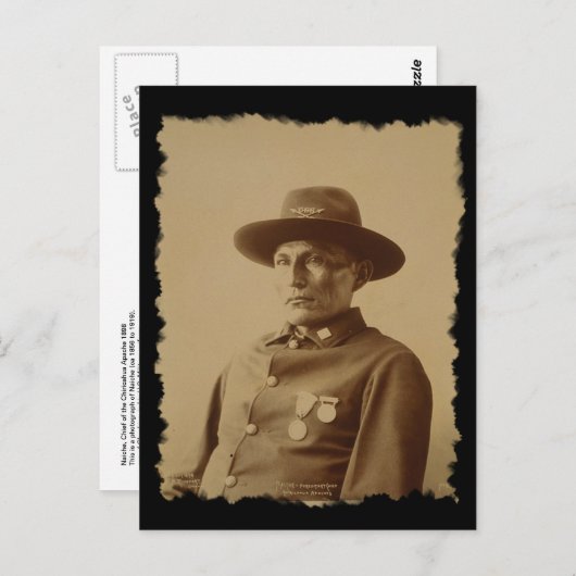 Chef des Stamms der Chiricahua Apache 1898 Postcar Postkarte (Vorne/Hinten)