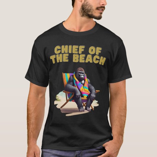 Chef des Strandes - CHIEF OF THE BEACH - Gorilla T-Shirt (Vorderseite)