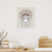 Chef des Tiger Native Amerikanischen Ureinwohners Poster (Küche)