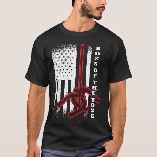 Chef des Toss American USA FLag Horseshoe Pitch T-Shirt (Vorderseite)