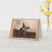 Chef des Vintagen Indischen Krieges Karte (Gelbe Blume)