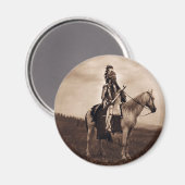 Chef des Vintagen Indischen Krieges Magnet (Vorderseite/Rückseite)