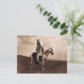Chef des Vintagen Indischen Krieges Postkarte (Stehend Vorderseite)