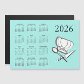 Chef Design 2026 Kalender Magnetkarte (Vorne/Hinten)