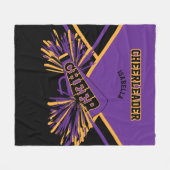 Chef Design in Lila, Gold und Schwarz Fleecedecke (Vorderseite (Horizontal))