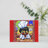 Chef Doxie Postkarte (Stehend Vorderseite)