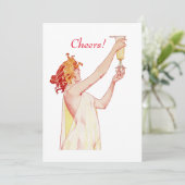 Chef, ein Toast zu dir ein Glas, Einladung (Stehend Vorderseite)