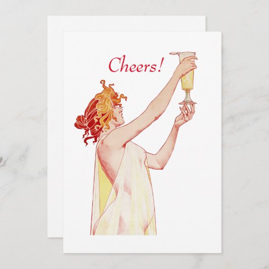 Chef, ein Toast zu dir ein Glas, Einladung (Vorne/Hinten)