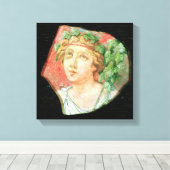 Chef eines Bacchante Leinwanddruck (Insitu (Holzboden))
