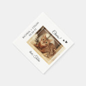 Chef Foto Vorlage Katze Dog Cocktail Pet Serviette (Ecke)