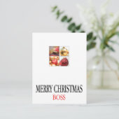 Chef Frohe Weihnachtskarte Feiertagspostkarte (Stehend Vorderseite)