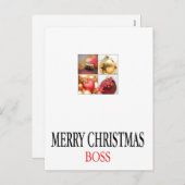 Chef Frohe Weihnachtskarte Feiertagspostkarte (Vorne/Hinten)