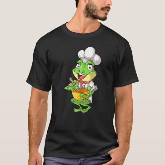 Chef Frosch Kochender Frosch T-Shirt (Vorderseite)