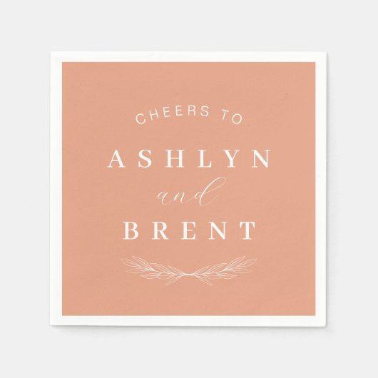 Chef für Terracotta Wedding Cocktail Napkins Serviette (Vorderseite)