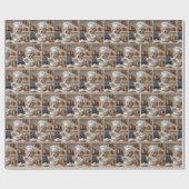 Chef Golden Retriever Welpe Backen Geschenkpapier (Flach)