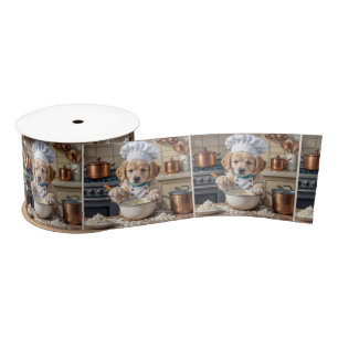 Chef Golden Retriever Welpe Backen Satinband