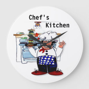 Chef Große Wanduhr