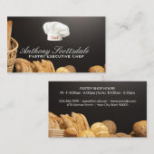 Chef Hat | Baked Broad Background Business Card Visitenkarte (Vorne/Hinten)