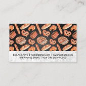 Chef Hat | Brezel und Brot | Bäckerei Visitenkarte (Rückseite)