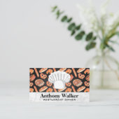 Chef Hat | Brezel und Brot Visitenkarte (Stehend Vorderseite)