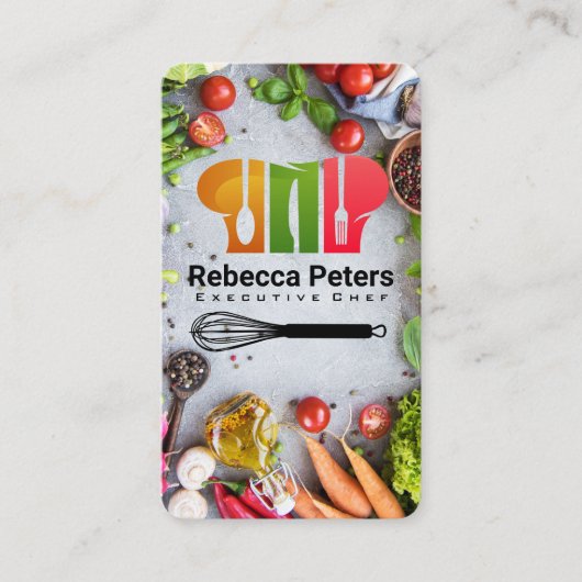 Chef Hat | Culinary Restaurant Visitenkarte (Vorderseite)