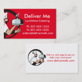 Chef hat dome platter catering food delivery visitenkarte (Vorne/Hinten)