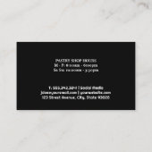 Chef Hat | Flüstermuster Visitenkarte (Rückseite)