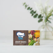 Chef Hat | Frisches Erzeugnis Visitenkarte (Stehend Vorderseite)