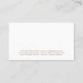 Chef Hat | Gold Spritzer | Gold Glitzer Tropfen Visitenkarte (Rückseite)