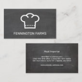 Chef Hat | Hintergrund der Zwischenablage Visitenkarte (Vorne/Hinten)