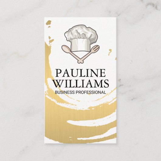 Chef Hat | Küchenkochwerkzeuge Visitenkarte (Vorderseite)