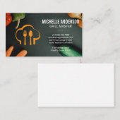 Chef Hat | Logo "Spoon and Fork" Visitenkarte (Vorne/Hinten)