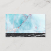 Chef Hat | Ocean Granite | Schwarzer Marmor Visitenkarte (Rückseite)