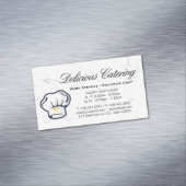 Chef Hat | Silberware | Marmorboden Magnetische Visitenkarte (Beispiel)